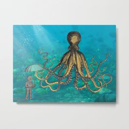 Octopus & The Diver Metal Print