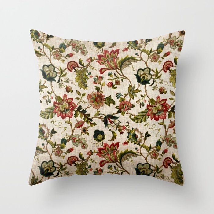 Green floral hotsell pillows