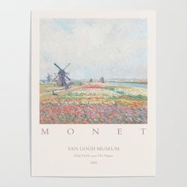 Claude Monet Tulip Fields Hague 1886 Art Exhibition Poster