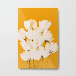 Flowers In Tangerine Metal Print | Curated, Painting, Street Art, Summerflowers, Mhn, Pop Art, Digital, Floral, Fineart, Watercolor 