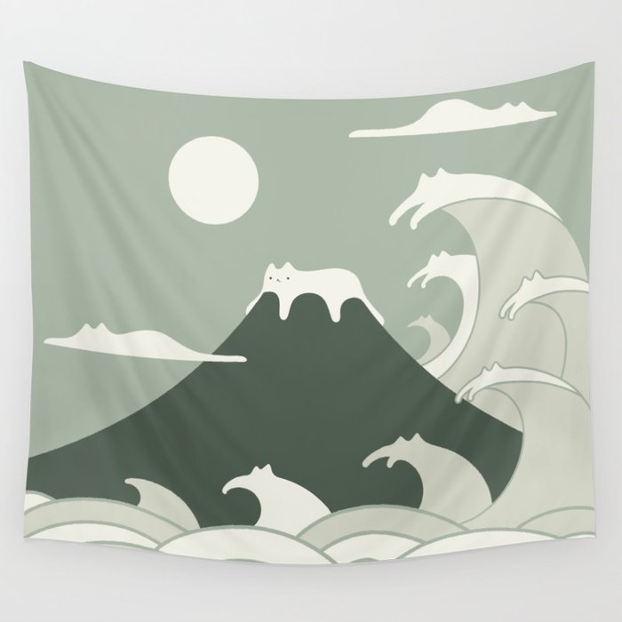Cat Landscape 108 Wall Tapestry