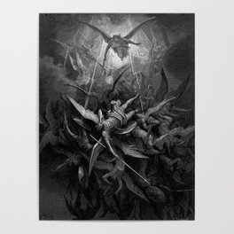 Michael Casts out all of the Fallen Angels Gustave Dore Poster
