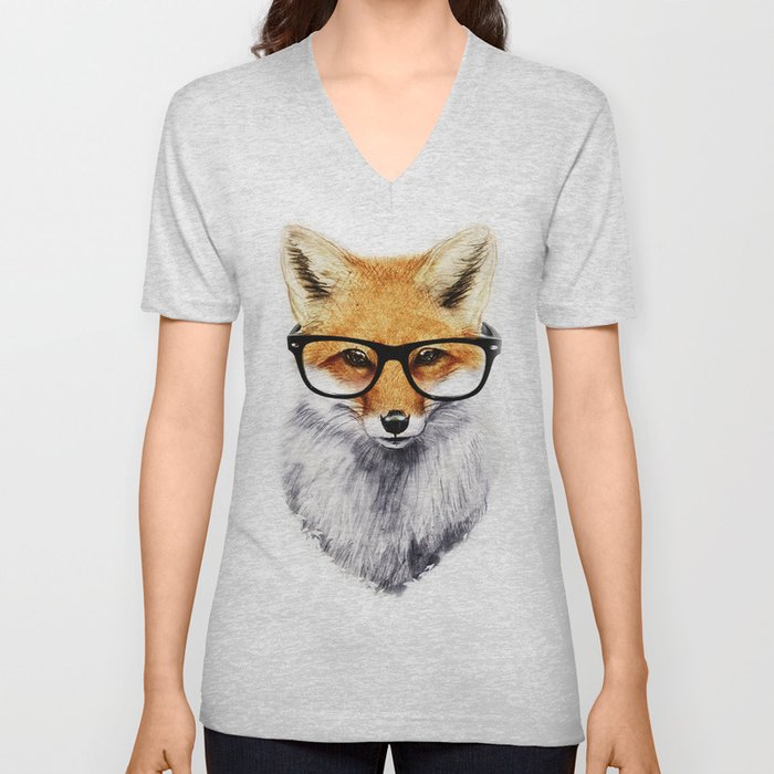 Mr. Fox V Neck T Shirt