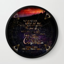 Constellation - The Star Touched Queen Wall Clock