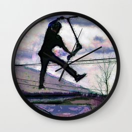 Deck Grab Champion - Stunt Scooter Art Wall Clock