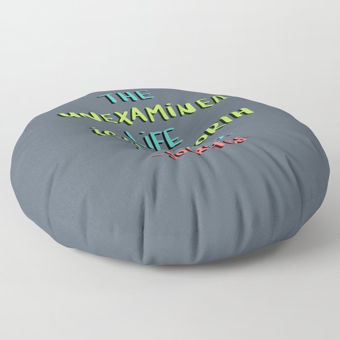 Socrates - the unexamined life Floor Pillow