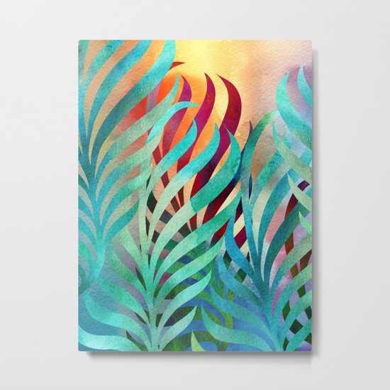 Tropical Palms Metal Print