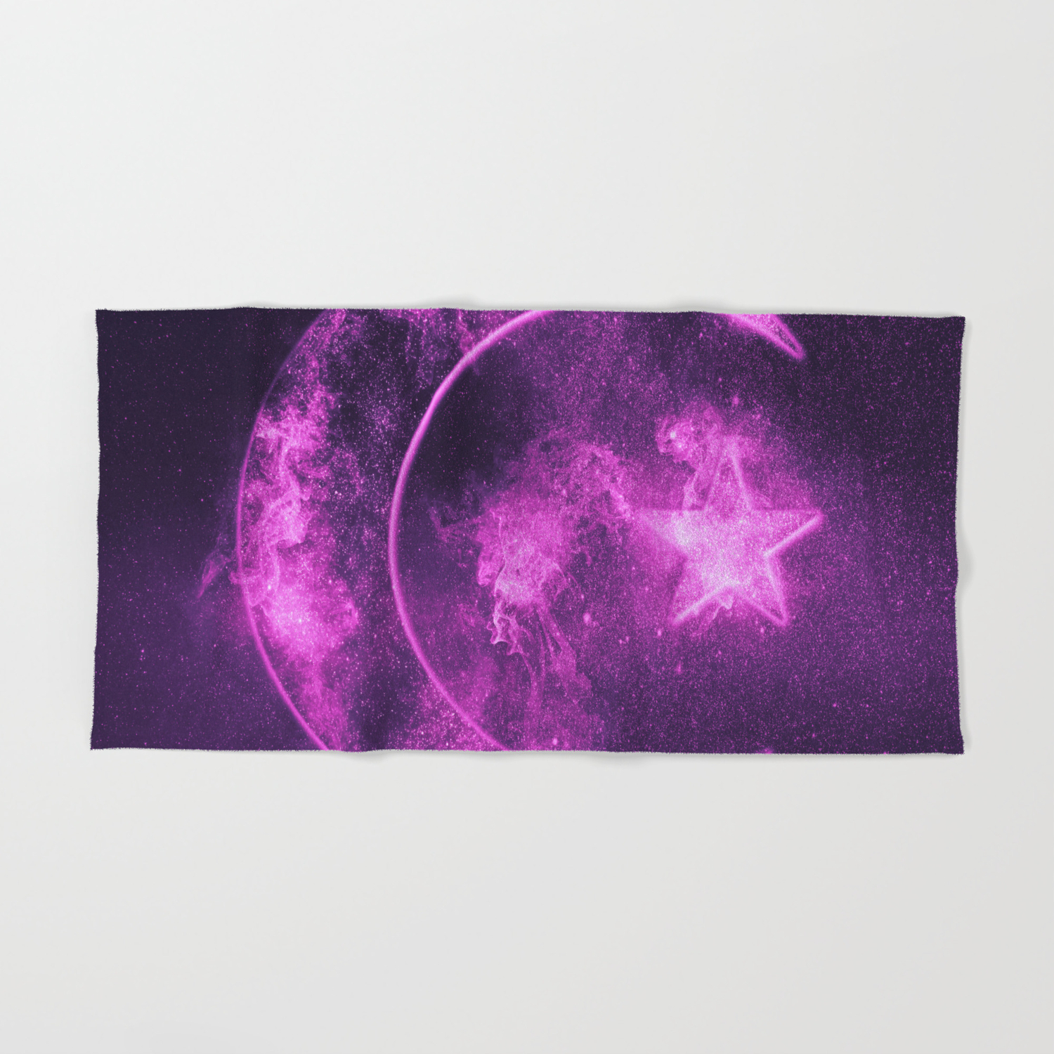 Symbol Of Islam Star And Crescent Moon Abstract Night Sky