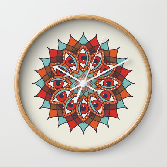 Bali Eyes 1 Wall Clock