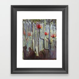 Red Poppies - View of the World Creation of the World No. IX by Mikalojus Konstantinas Ciurlionis Framed Art Print