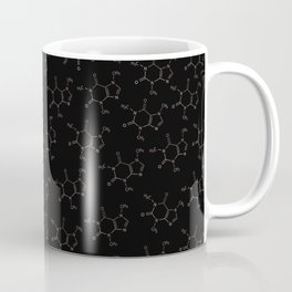 Caffeine pattern- Rose gold/ Black Mug