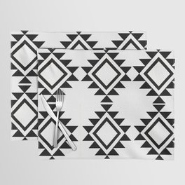 Black and White Aztec Placemat