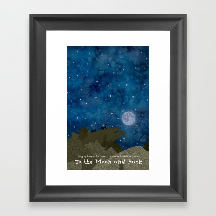 "To the Moon and Back" Poster Framed Art Print