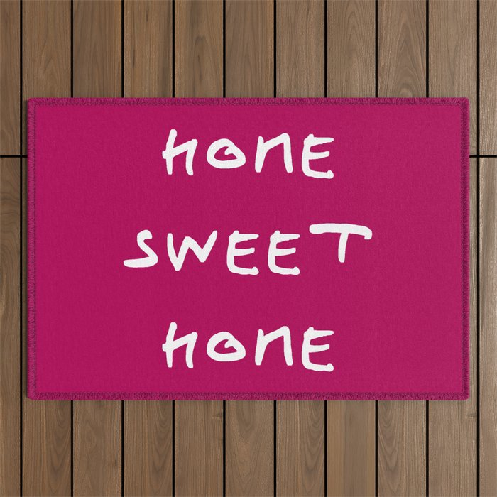 Home sweet home 2 purple Outdoor Rug
