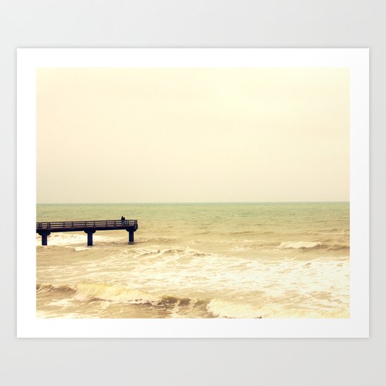 The pier is for fishing Art Print