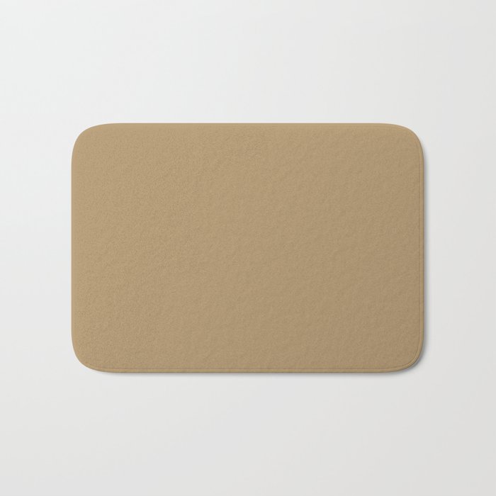 Mid-tone Golden Yellow Brown Solid Color Pairs PPG Creamy Caramel PPG1096-5 - All One Hue Colour Bath Mat