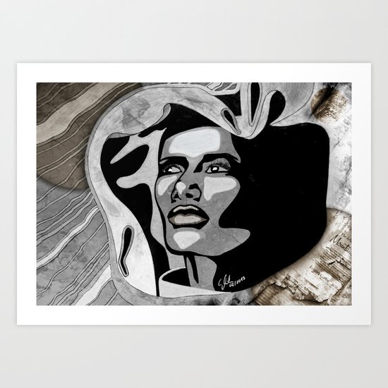 "Grand Dame Grace" by carographic - Carolyn Mielke Art Print