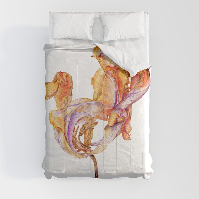 Fire Bloom - Dead Tulip  Comforter