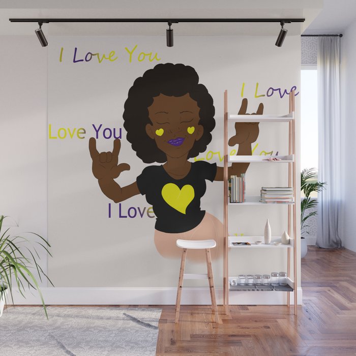 ASL I Love You Wall Mural