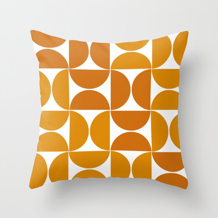 Sunshine mid century modern geometric shapes Throw Pillow