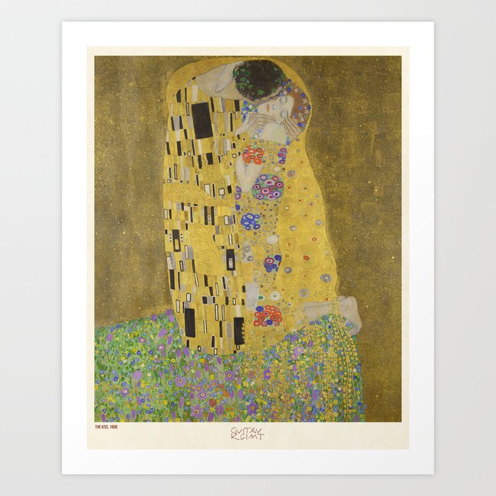 The Kiss by Gustav Klimt Art Print