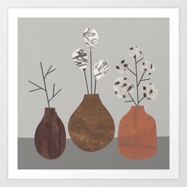 Still Life with Three Vases Art Print