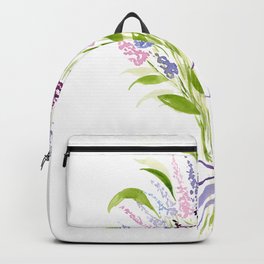 Lavender Bouquet Watercolor Backpack