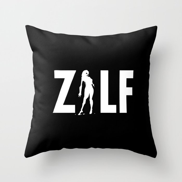 ZILF - A Zombie I'd Like to be Friends with - reverse Throw Pillow
