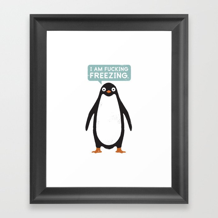 Talking Penguin Framed Art Print