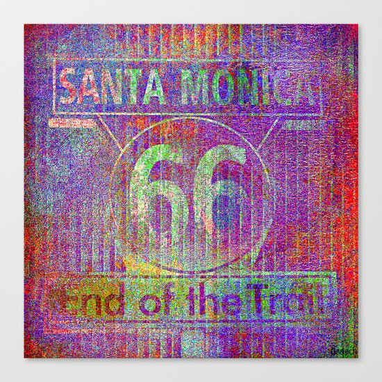 Santa Monica, end of the trail Canvas Print