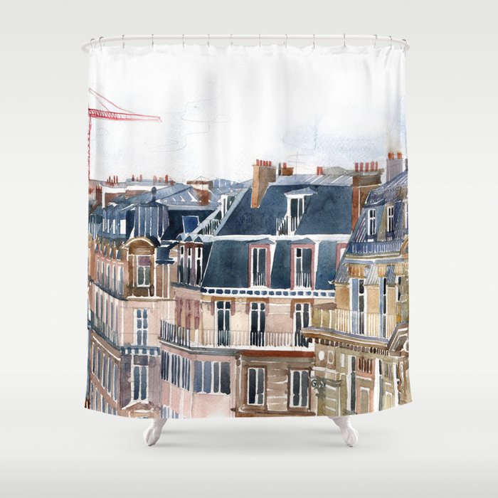 Roofs Of Paris Shower Curtain By Takmaj Society6 Roofs Of Paris Shower Curtain