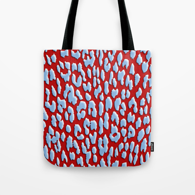 blue leopard print bag