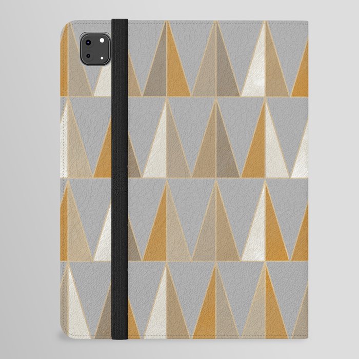 Geometric Pine Grey-Gold  iPad Folio Case