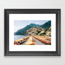 Positano Beach Framed Art Print