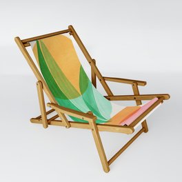 Summer Stack Abstract Plant Illustration Sling Chair