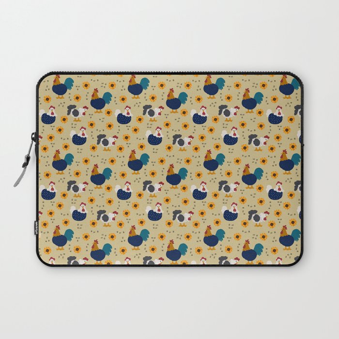 Chikens in the field Laptop Sleeve