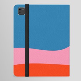 Triple Wave Modern Minimalist Pattern in Pop Colors iPad Folio Case