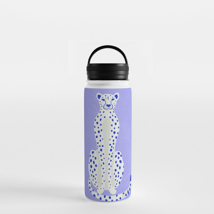 Periwinkle Cheetah Water Bottle