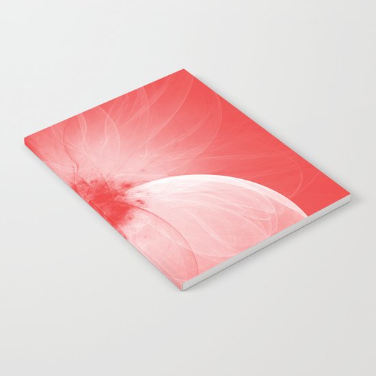 Red Fairy Blossom Fractal Notebook