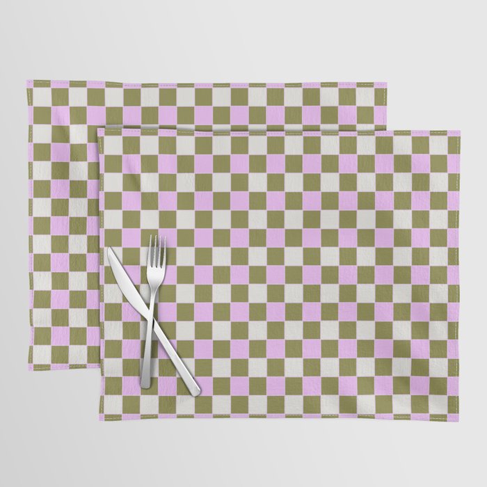 Geometric 47 | Olive and Lavender Placemat