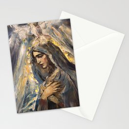 Saint Mary receiving Grace Stationery Card