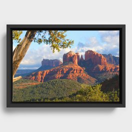 Cathedral Rocks of Sedona Framed Canvas
