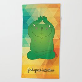 Find Your Intention Beach Towel