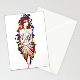 Dripping drape of colours Stationery Cards