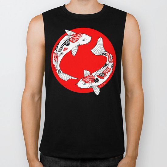 Japanese Kois Biker Tank