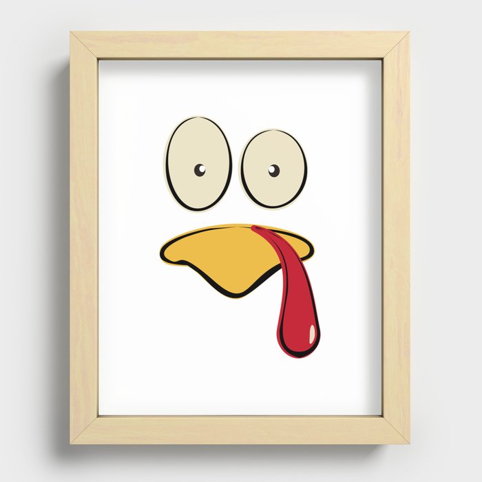 Thanksgiving Turkey Face Recessed Framed Print