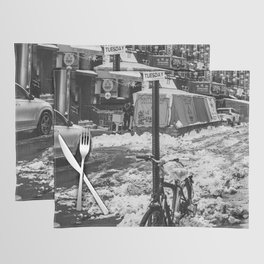Winter in NYC | Black and White Placemat