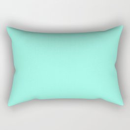 Solid Light Aquamarine Aqua Blue Green Color Rectangular Pillow