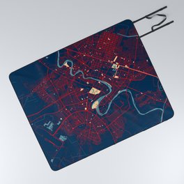 Baghdad City Map of Iraq - Hope Picnic Blanket
