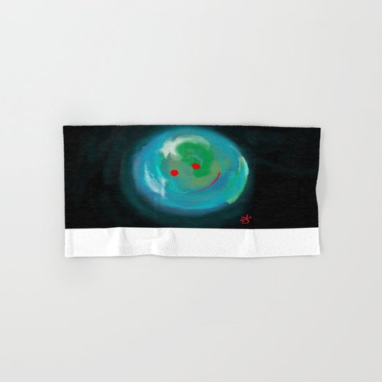 Smiling Planet Hand & Bath Towel